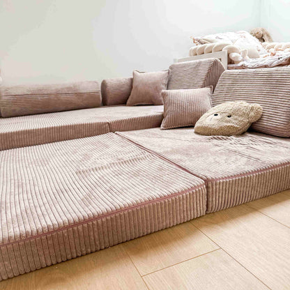 Mimii Kindersofa Komfort Cord hellrosa