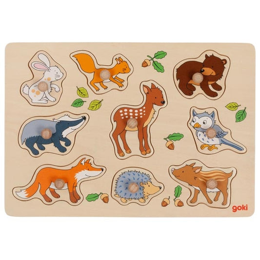 Goki Baby Steckpuzzle Waldtiere 1J+