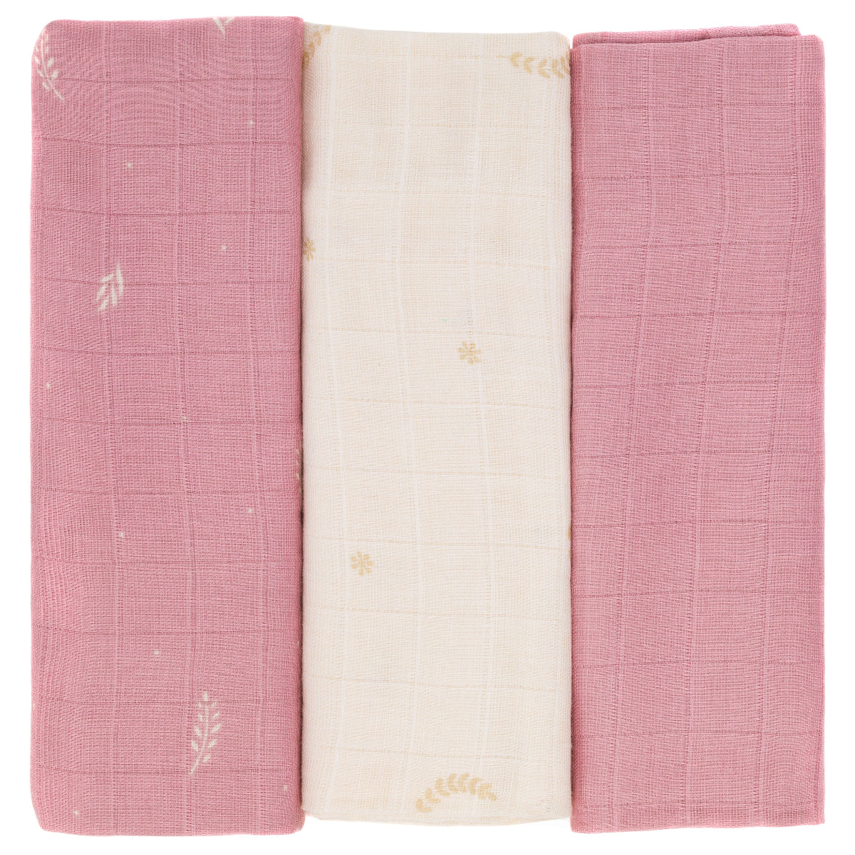 Fillikid baby Mullwindeln 3er Set rosa