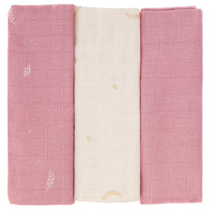 Fillikid baby Mullwindeln 3er Set rosa