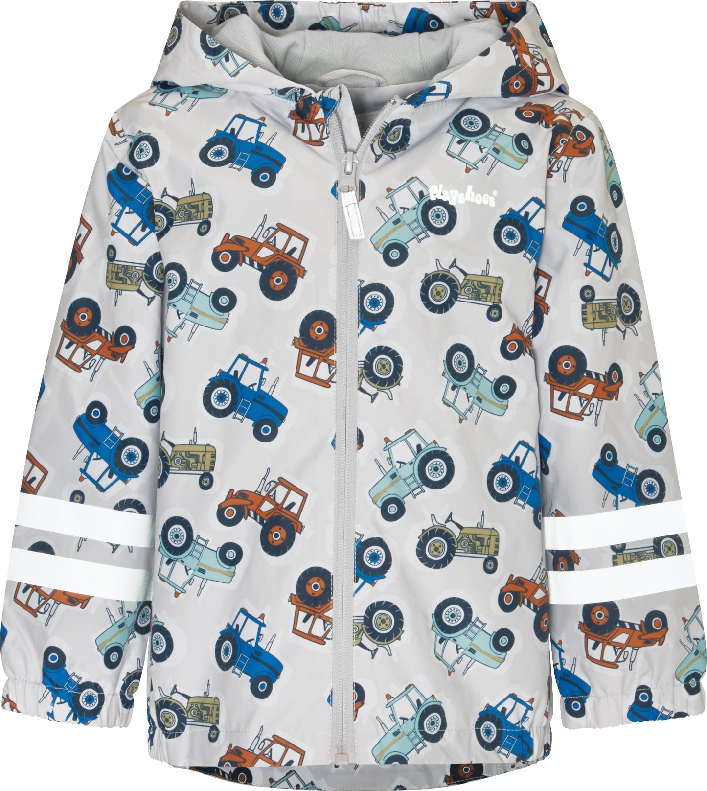 Playshoes Kinder Regenjacke Traktor Grau