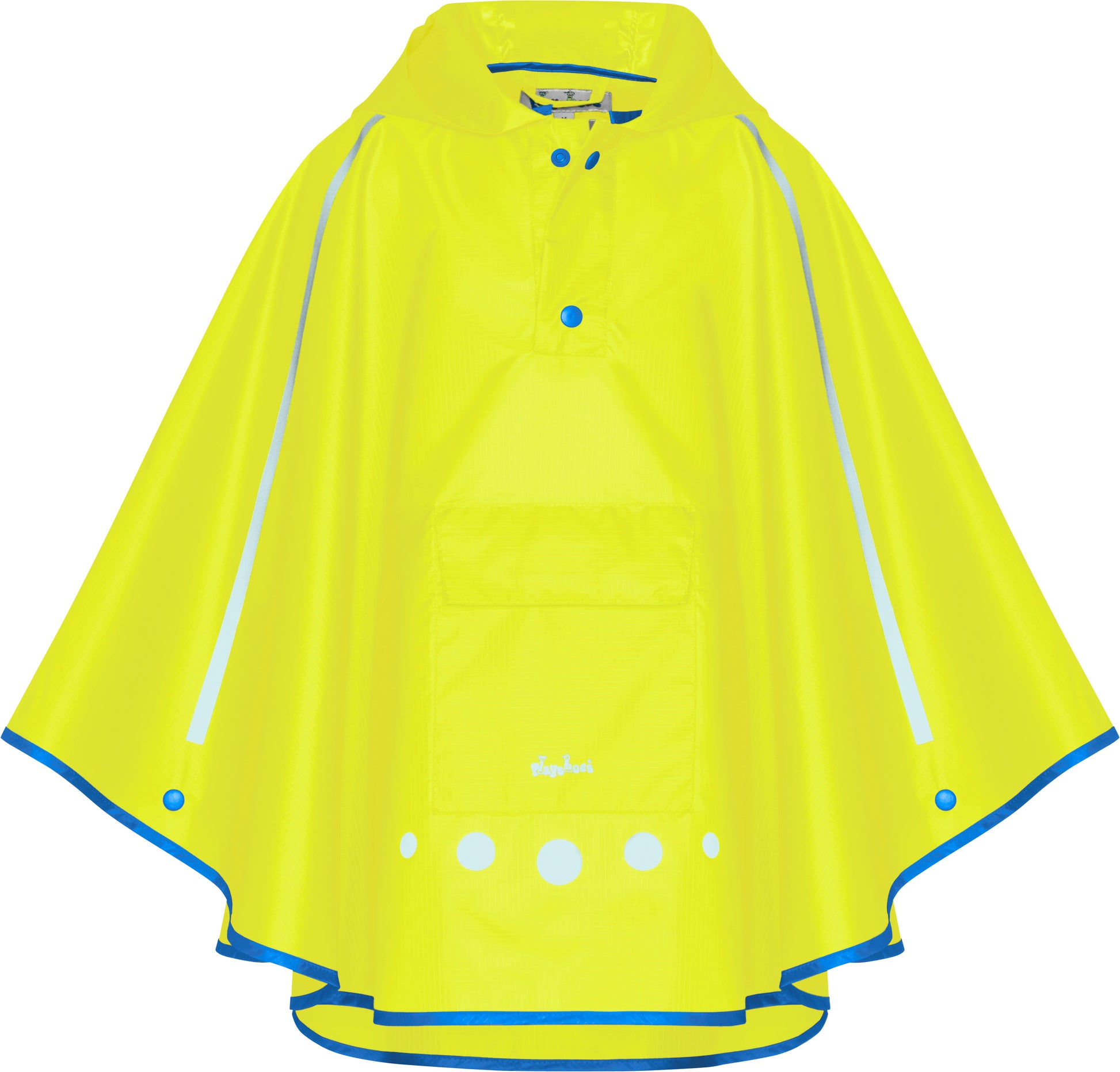 Playshoes Regencape Regenponcho Signalgelb mit Reflektorstreifen