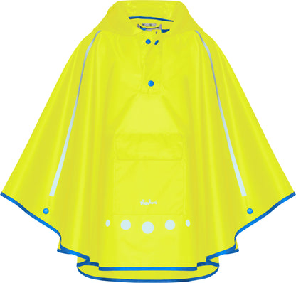 Playshoes Regencape Regenponcho Signalgelb mit Reflektorstreifen