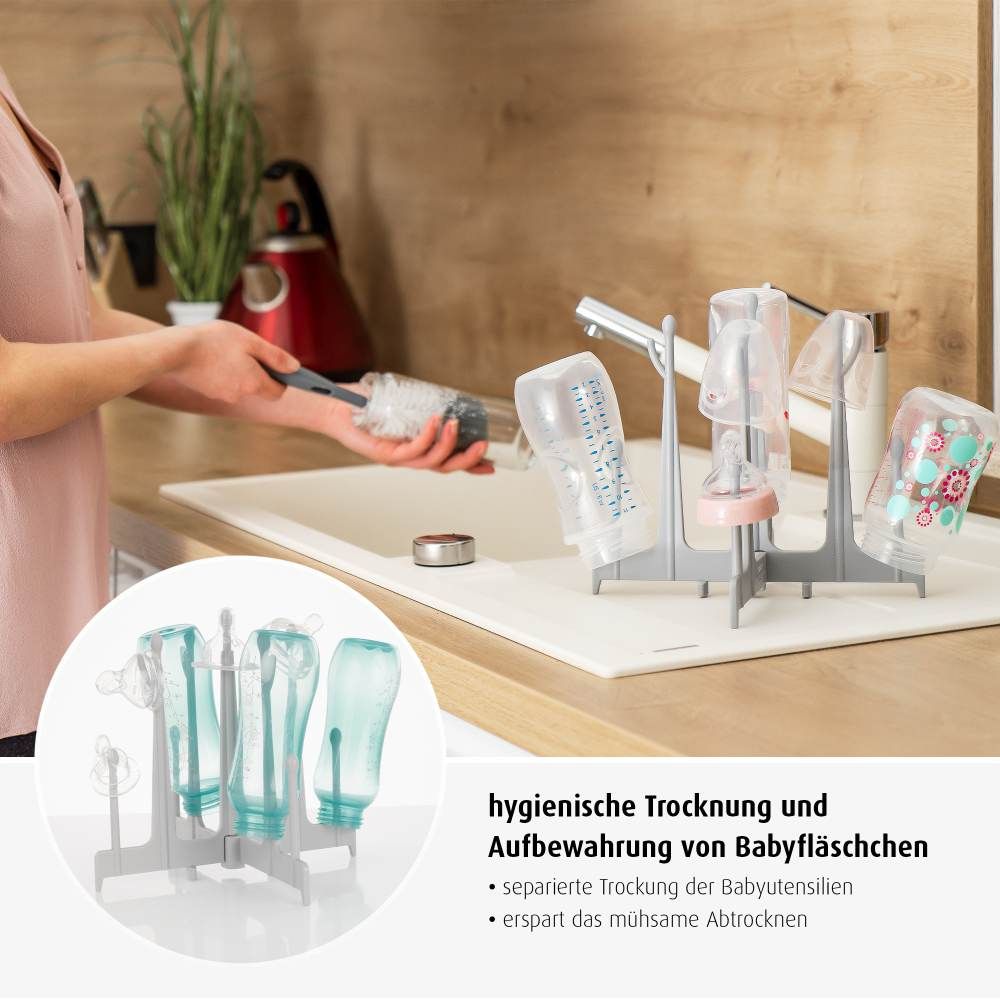 Reer Trockenständer für 9 Babyflaschen - faltbar
