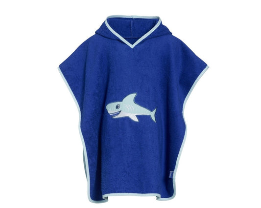 Playshoes Frottee Poncho Hai Blau