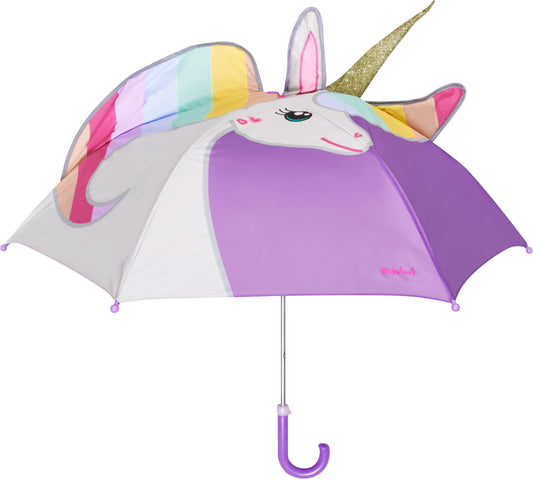 Playshoes Kinder Regenschirm Lila Einhorn