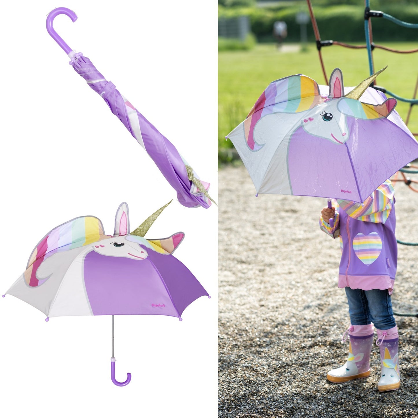 Playshoes Regenschirm Einhorn
