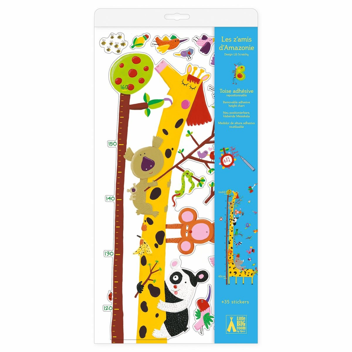 Djeco Wandsticker Messlatte Amazonas Giraffe