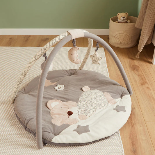 Bieco Baby Erlebnisdecke mit Babygym Bär Natur