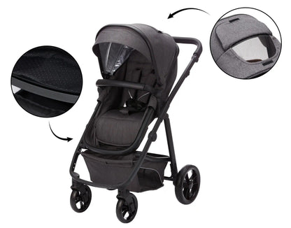 Fillikid Kinderwagen Set fillPanther Grau Melange