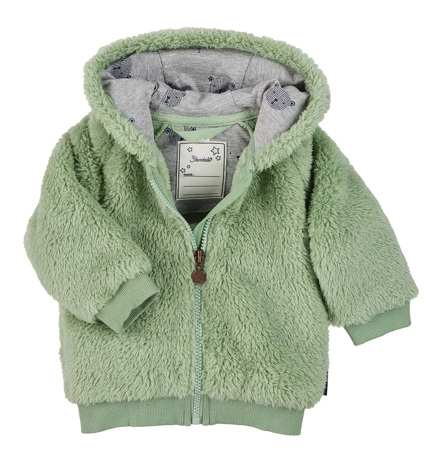 Sterntaler Kuschel Bärchen Babyjacke Grün