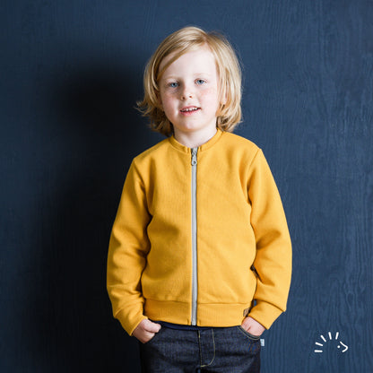 iobio Cardigan Weste mit Zipp Stardust Honey Gelb