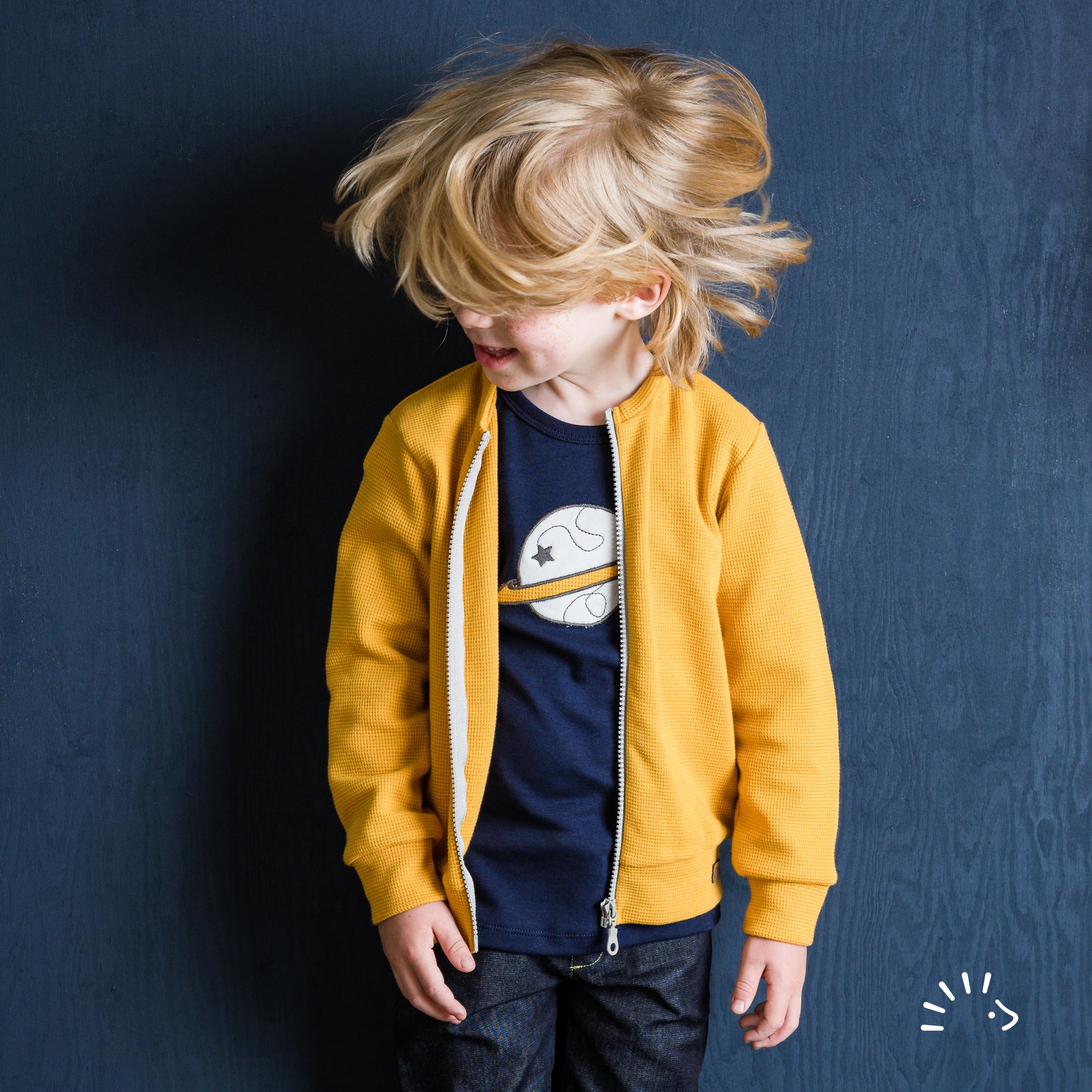 iobio Cardigan Weste mit Zipp Stardust Honey Gelb