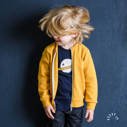 iobio Cardigan Weste mit Zipp Stardust Honey Gelb