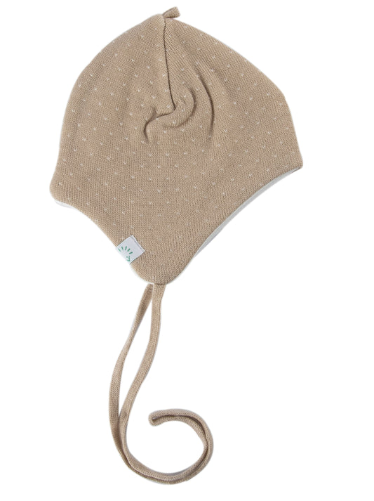 Iobio Baby Strickmütze Pünktchen Beige