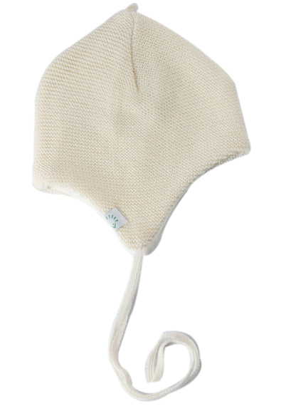 Iobio Baby Strickmütze Uni Ecru