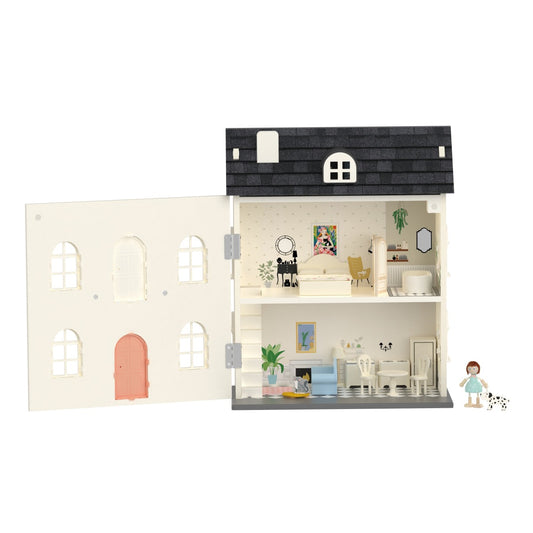Classic World Vintage Puppenhaus aus Holz 3J+, 36 Teile