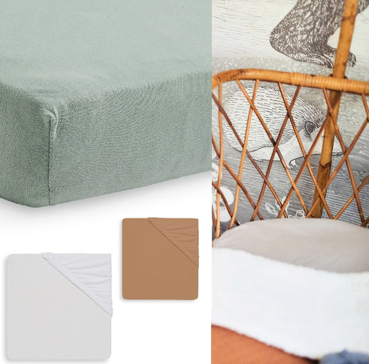 Jollein Spannbetttuch für Wiege und Beistellbett 40/50 x 80/90 cm