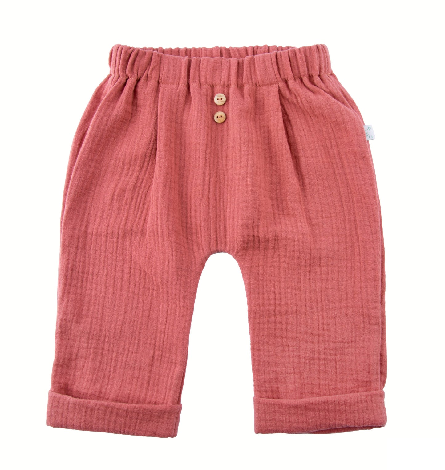 Iobio Sommer Hose Musselin Rasberry Beerenrosa