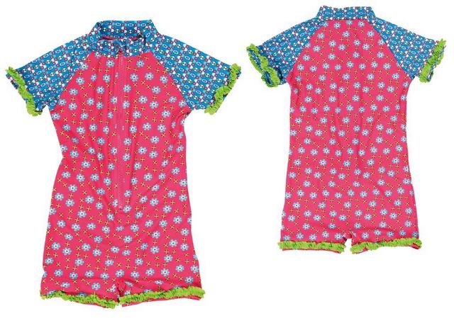 Playshoes UV Badeeinteiler Blumen Pink