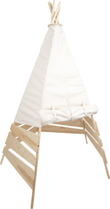zelt canvas SFC Tipi Zelt Canvas Weiß & Holz 2J+ – Baby-Weingart