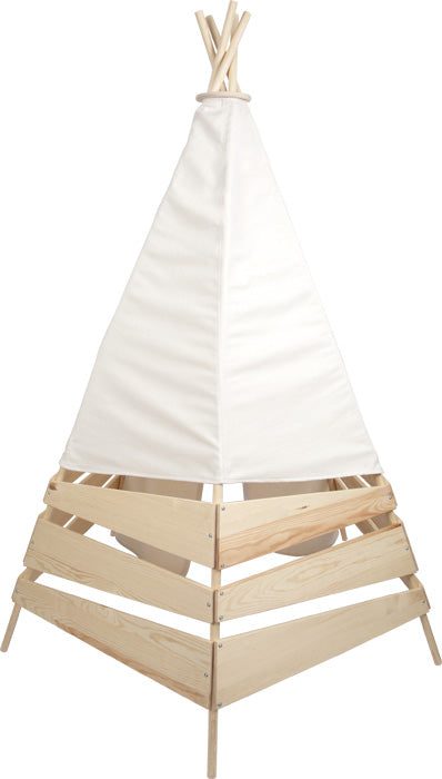 tipi zelt weiss SFC Tipi Zelt Canvas Weiß & Holz 2J+ – Baby-Weingart
