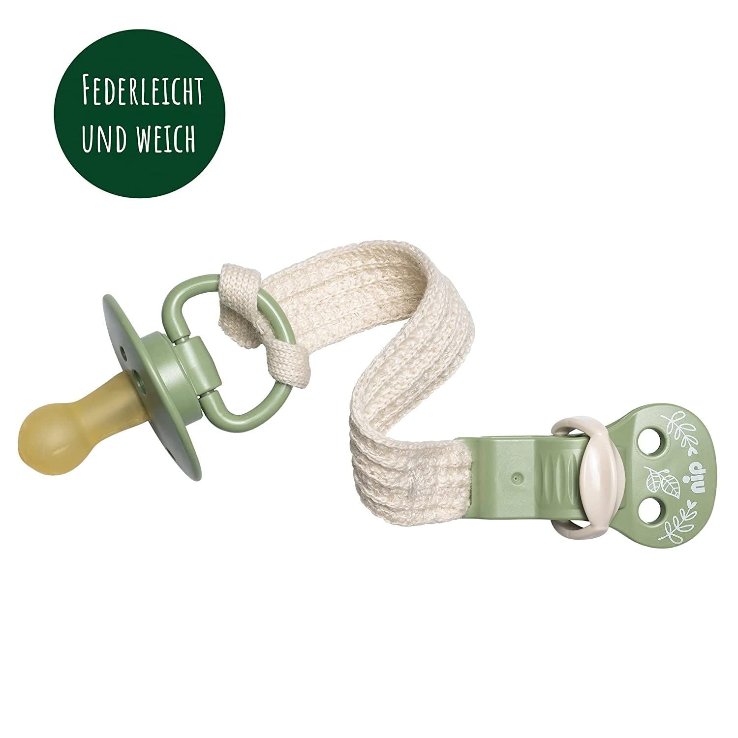 Nip Schnullerband Stay Green für Schnuller mit Ring