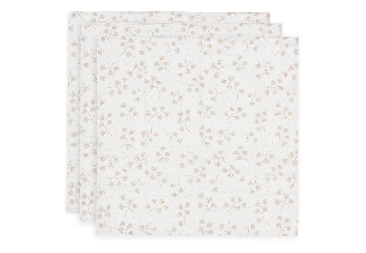Jollein Mulltücher 70x70cm Leafy Dreams 3er Pack