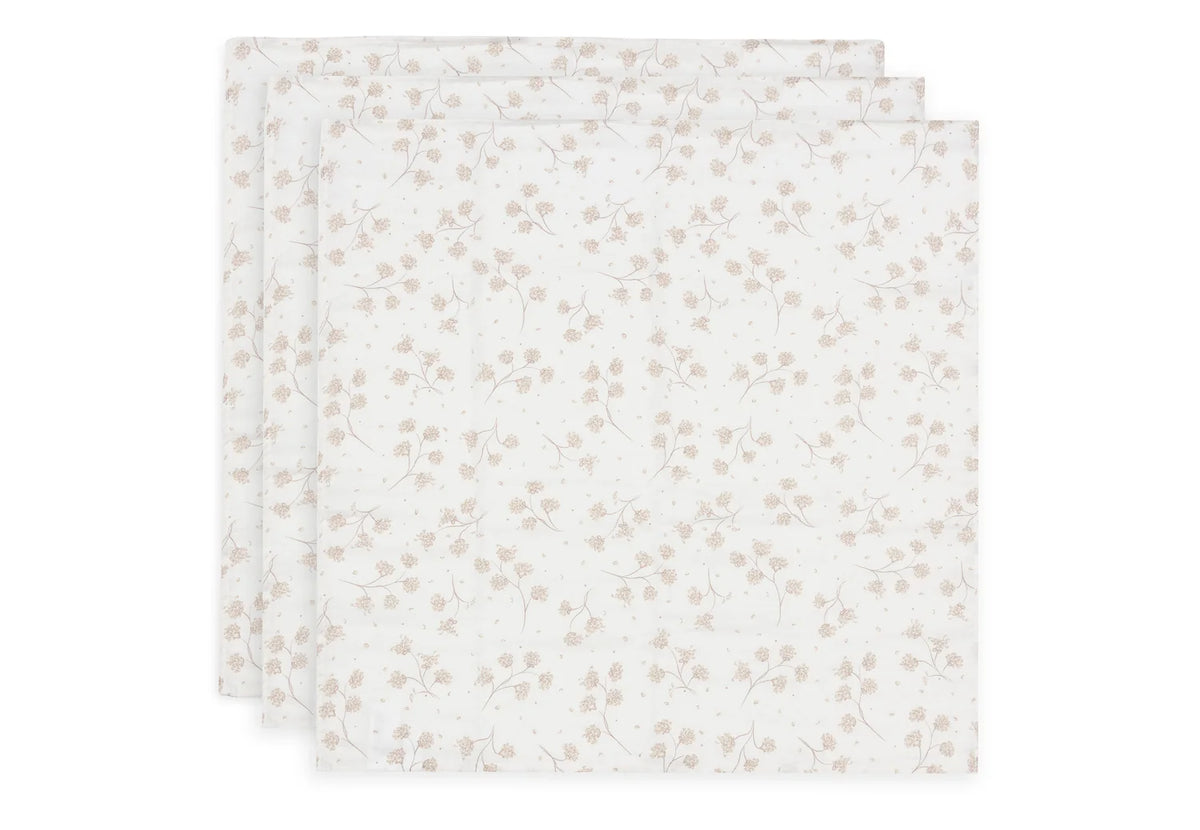 Jollein Mulltücher 70x70cm Leafy Dreams 3er Pack