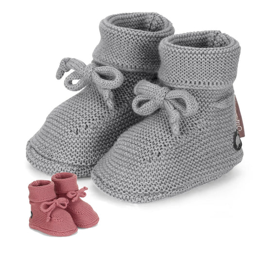 Sterntaler Strick Babyschuhe aus Schurwolle 0-6M