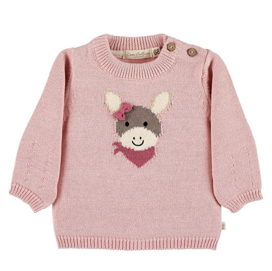 Sterntaler Strickpullover Esel Emmy Rosa