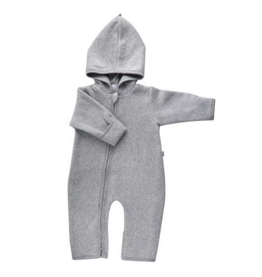 Iobio Baumwollvlies Baby Winteroverall Grau Melange