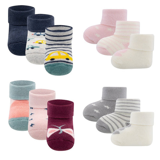 Ewers Baumwoll Newborn Babysocken 3er Pack