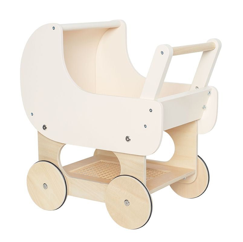 Jabadabado Holz Puppenwagen Classic White 18M+