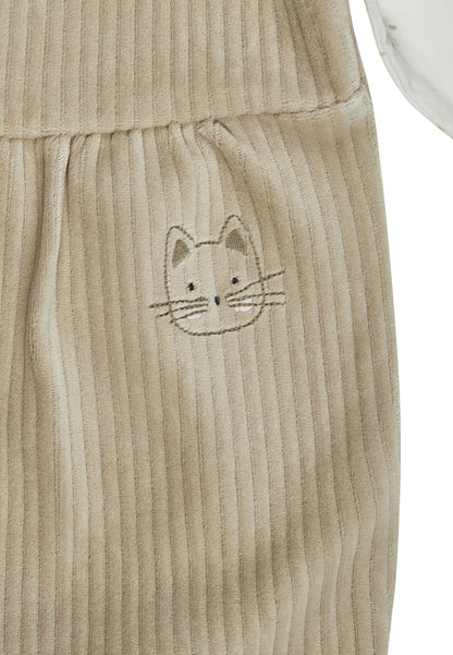 Sterntaler Nicki Cord Stramplerset Katze Lilly sand