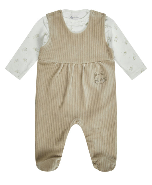 Sterntaler Nicki Cord Stramplerset Katze Lilly sand