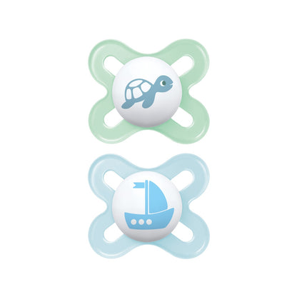 MAM ORIGINAL START Silikon Schnuller Symmetrisch Oval Junge / Mädchen 0-2 M