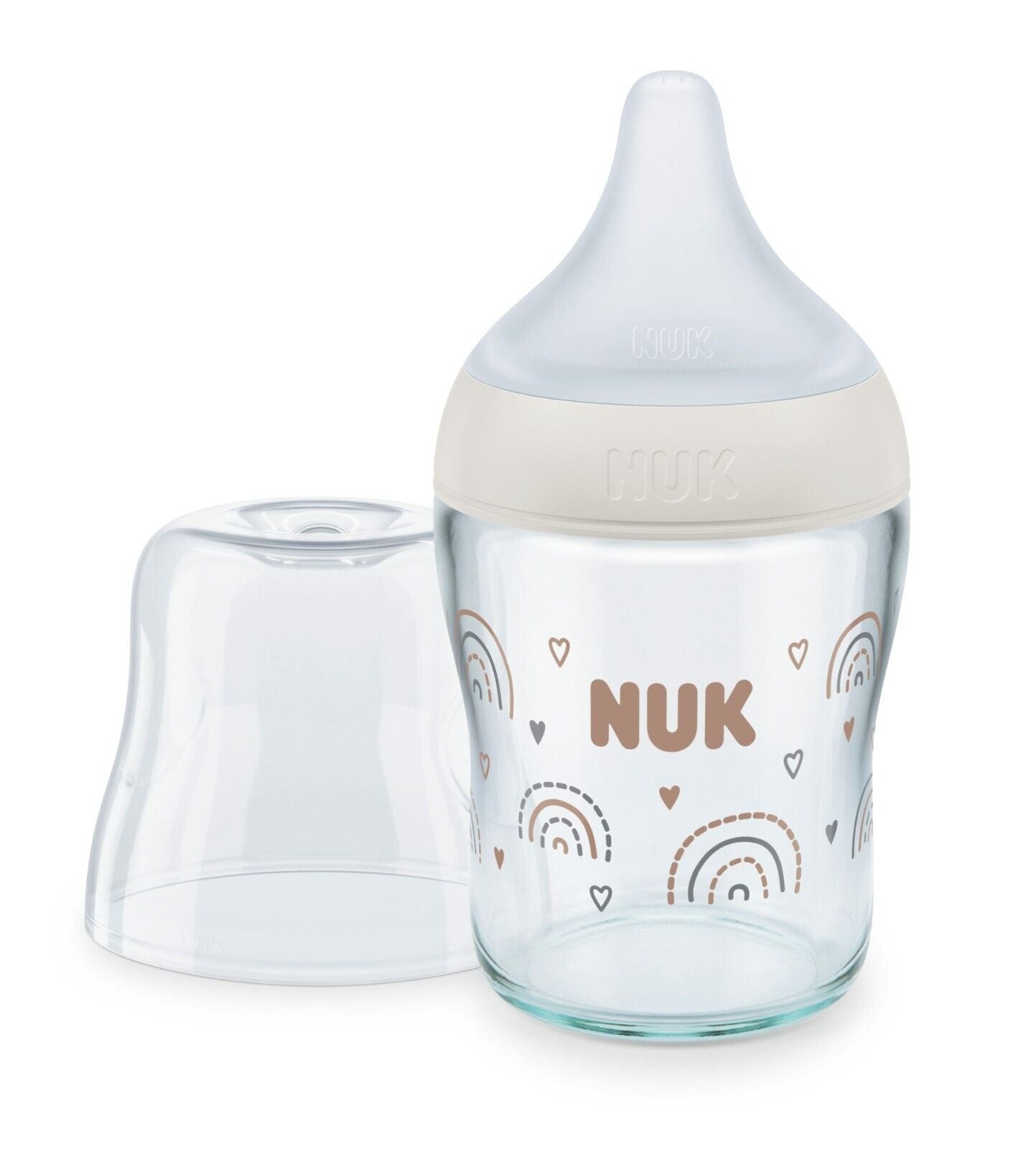 Nuk Perfect Match Glas Babyflasche in 2 Größen * Mit extra weichem Sauger