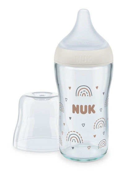 Nuk Perfect Match Glas Babyflasche in 2 Größen * Mit extra weichem Sauger