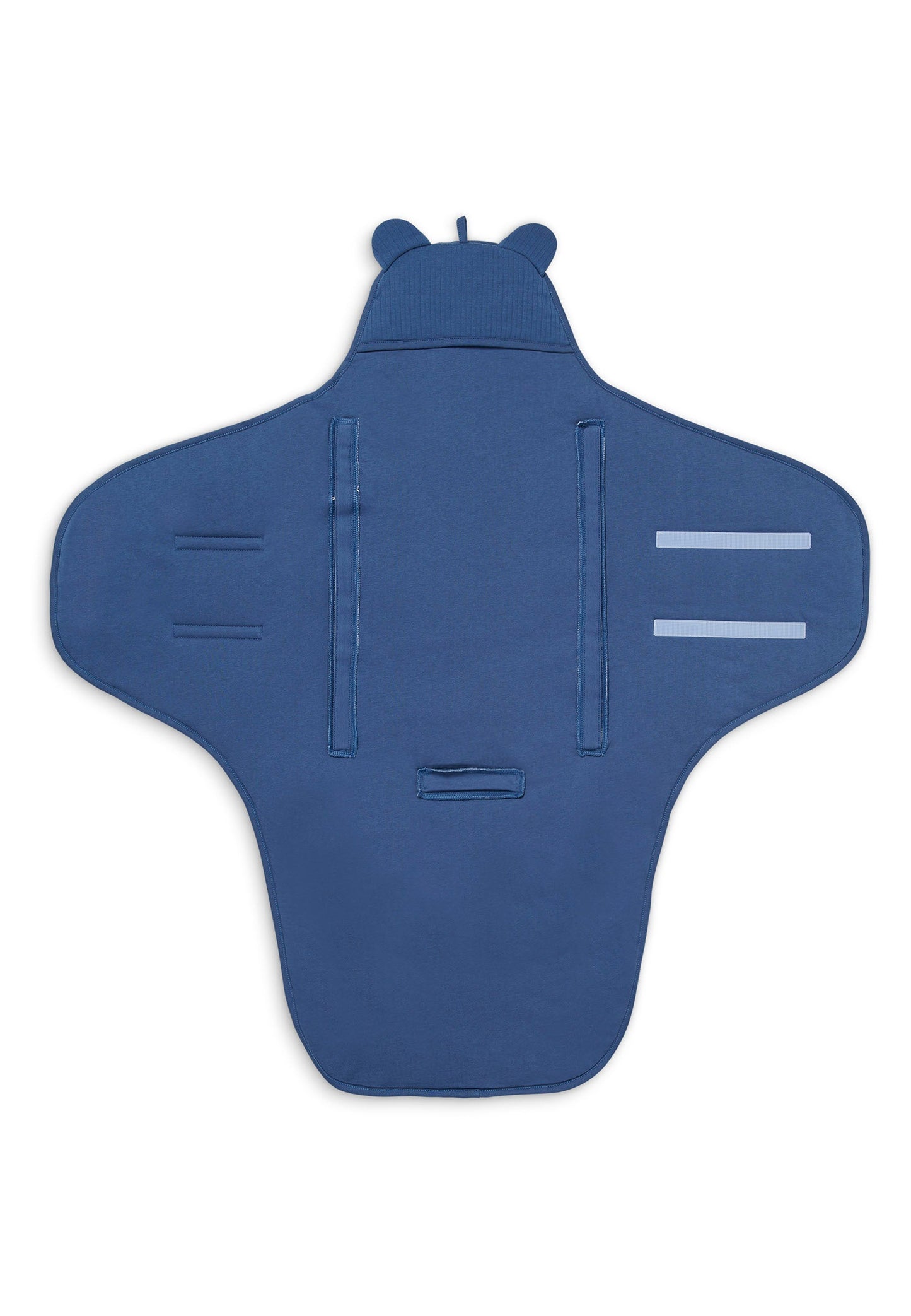 Jollein Wickeldecke Einschlagdecke Bear Stripes Jeansblau