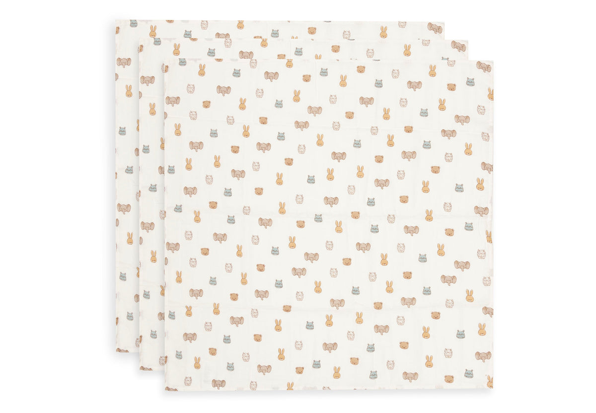 Jollein Mulltücher 70x70cm Jollies 3er Pack