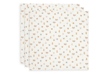 Jollein Mulltücher 70x70cm Jollies 3er Pack
