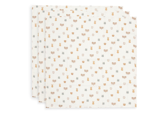 Jollein Mulltücher 70x70cm Jollies 3er Pack