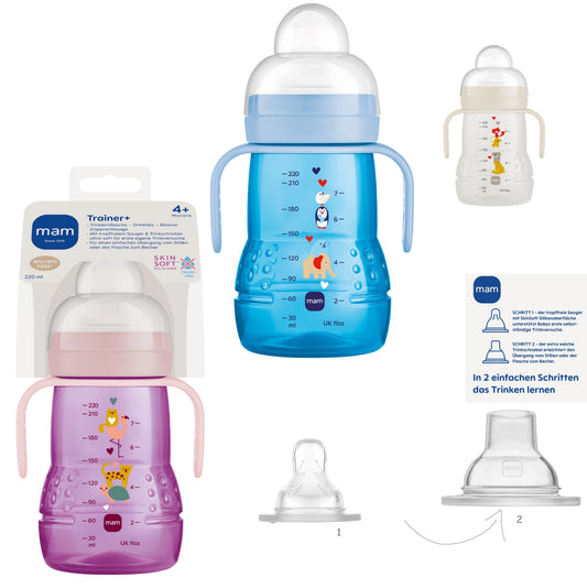 MAM Trainer+ Cup Trinklernflasche Kinderflasche 220ml 4m+