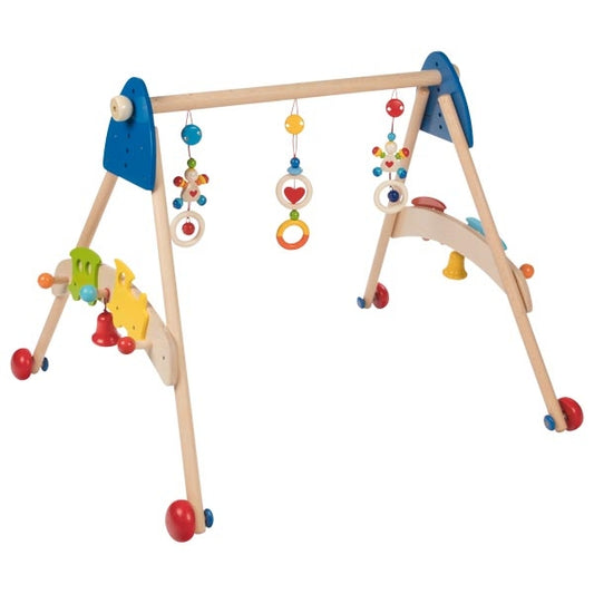 Heimess Babygym Eckiger Spielebogen Bunte Eisenbahn