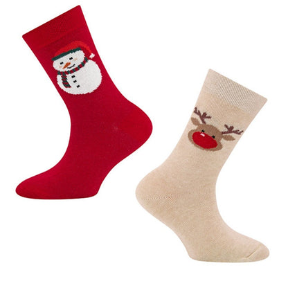 Ewers Kinder Weihnachtssocken Nikolaus & Schneemann - toll für Adventskalender