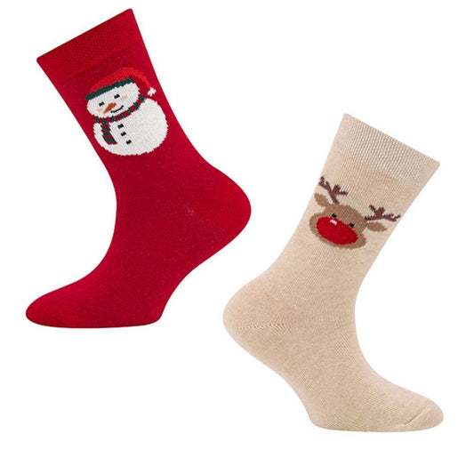 Ewers Kinder Weihnachtssocken Nikolaus & Schneemann - toll für Adventskalender