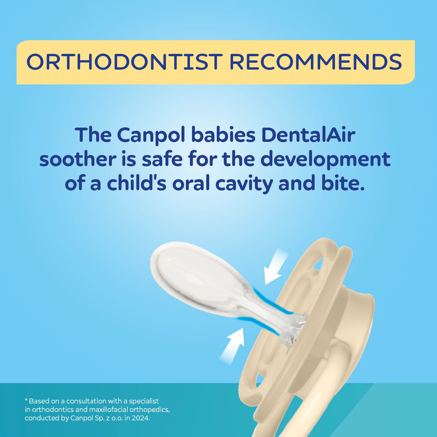 Canpol DentalAir Schnuller Beruhigungssauger Symmetrisch Silikon