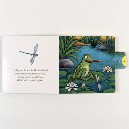 Freddy, der Frosch Schiebebuch von Axel Scheffler