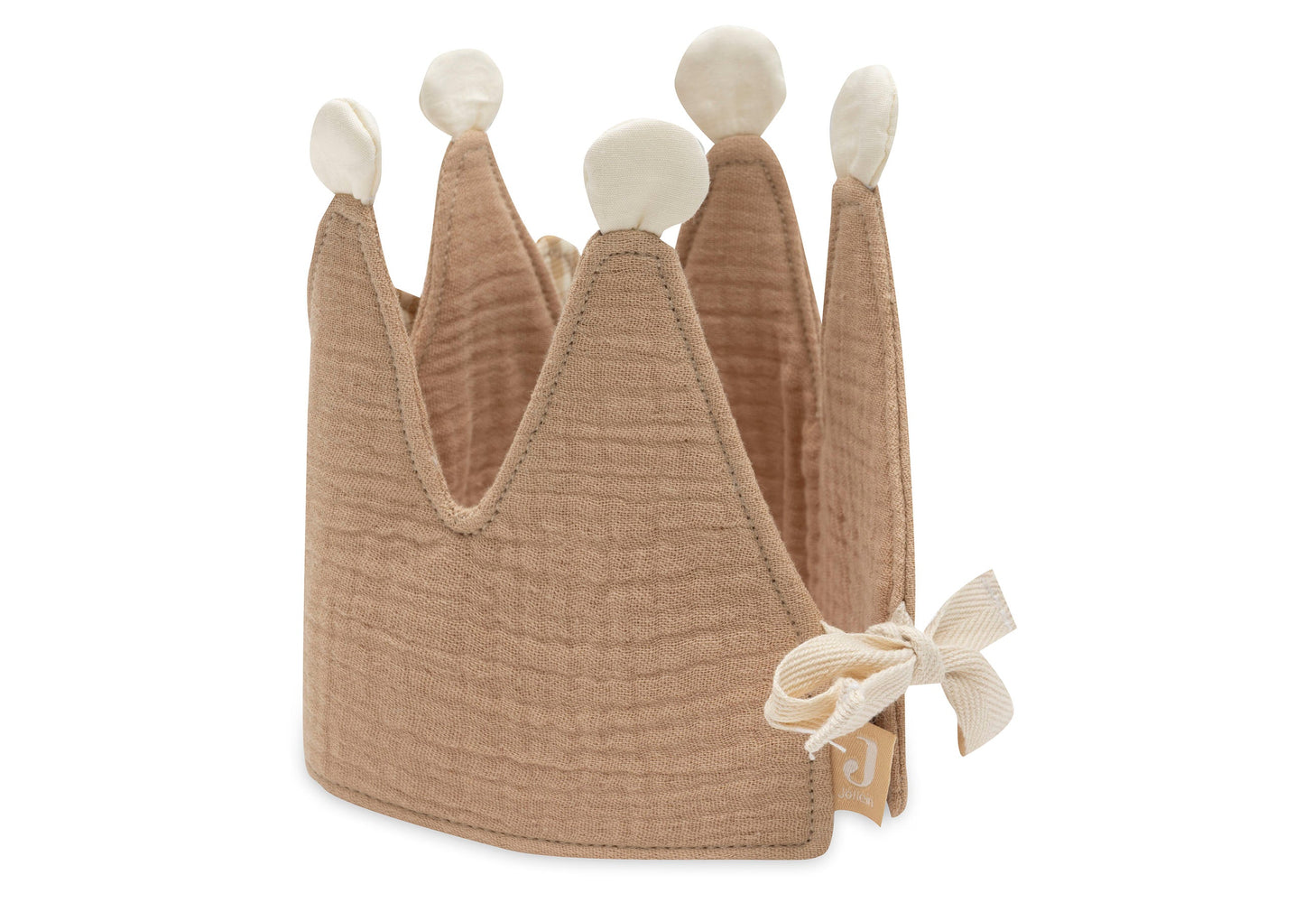 Jollein Kinder Geburtstagskrone mit Zahlen 1-4 (Musselin Beige)